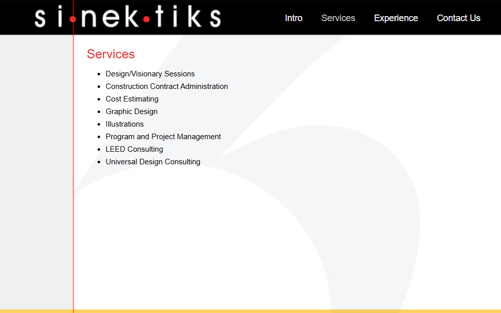 Sinektiks LLC Old Website